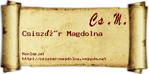 Csiszár Magdolna névjegykártya
